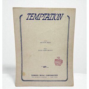 Temptation Vintage Piano Sheet Music Arthur Freed from MGMs Going Hollywood